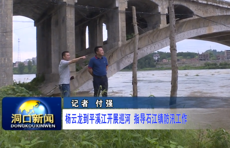 杨云龙到平溪江开展巡河 指导洞口石江镇防汛工作
