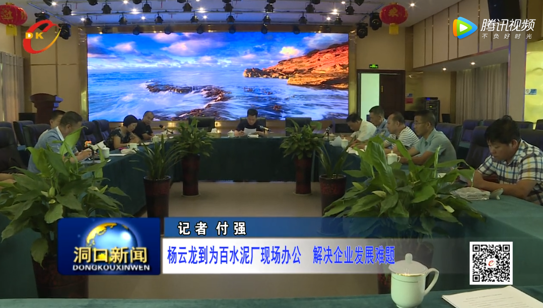 洞口县委常委杨云龙到为百水泥厂现场办公   解决企业发展难题