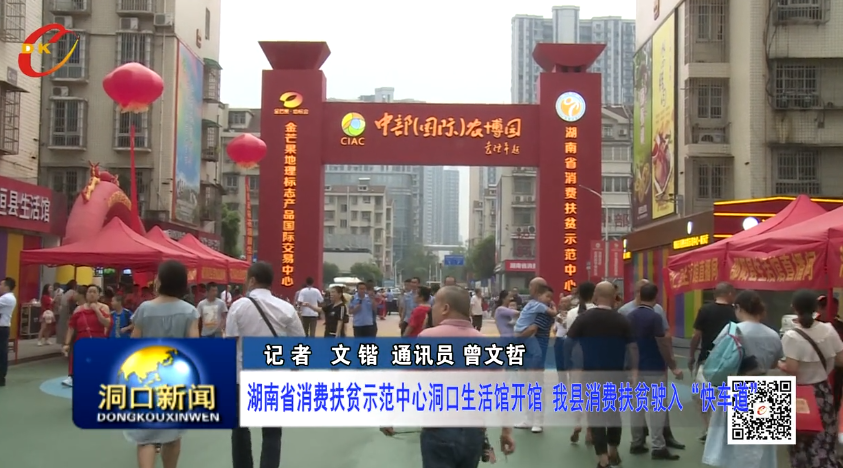 湖南省消费扶贫示范中心洞口生活馆开馆  我县消费扶贫驶入“快车道”
