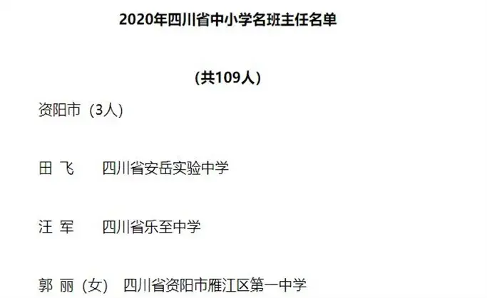 安岳这些教师被省上、市上表彰，有你的恩师吗？